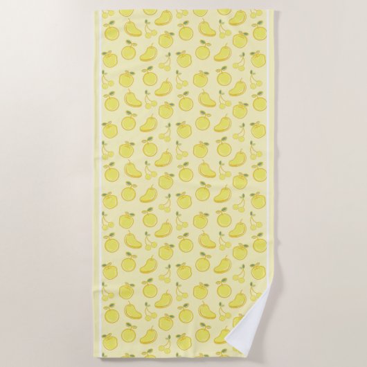 LEMON FRESH FRUIT PATTERN STRANDTUCH (Vorderseite)