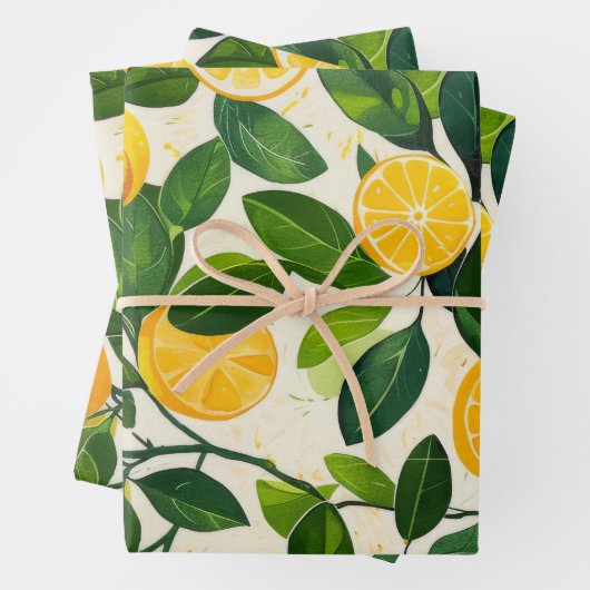Lemon Fresh Wrapping Paper" Geschenkpapier Set (Beispiel)