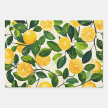 Lemon Fresh Wrapping Paper"