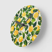 "Lemon Fresh Wristwatch" Runde Wanduhr (Winkel)