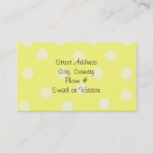Lemon Frost Designer Cake Business Card Visitenkarte (Rückseite)