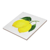 Lemon frucht Aquarellküche Keramik Tile Fliese (Seite)