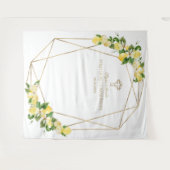 Lemon Frucht Gold Rahmen Heilige Kommunion Hinterg Wandteppich (Vorderseite (Horizontal))