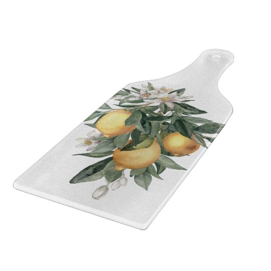 Lemon Fruchtdekorative Glasschneidplatte Schneidebrett (Ecke)