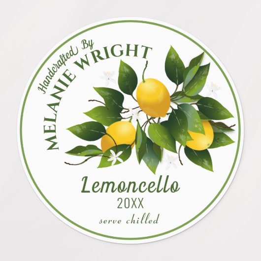 Lemon Fruchtkonserven Etiketten (Design 1)