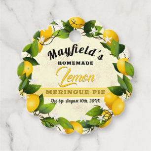 Lemon Fruchtkonserven Jam Jar Geschenkanhänger