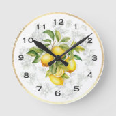 Lemon & Fruchtküche Wall Clock 3 Runde Wanduhr (Vorderseite)