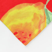 Lemon Fruchtmuster gelb rot grün Fleece leer (Ecke)