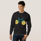 Lemon Fruit Bike Wheels Funny Cycling Food Sweatshirt (Vorne ganz)