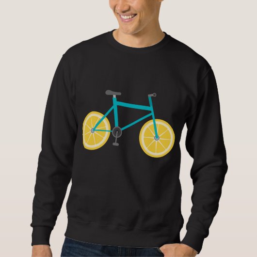 Lemon Fruit Bike Wheels Funny Cycling Food Sweatshirt (Vorderseite)