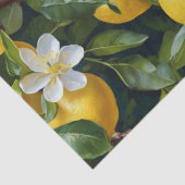 Lemon Fruit Blossom Kunstmalerei Seidenpapier (Detail)