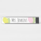 Lemon Fruit Citrus Lehrer Name Schreibtisch Name P Schreibtischnamensplakette (Vorderseite )