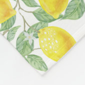 Lemon Fruit Citrus Yellow Trendy Fleecedecke (Ecke)
