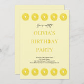 Lemon Fruit Fresh Geburtstag Party Einladung (Vorne/Hinten)