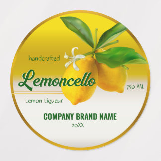 Lemon Fruit Lemoncello Etiketten