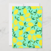 Lemon Fruit Niedlich Kids 1. Geburtstag Party Einladung (Rückseite)