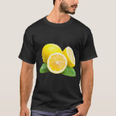 Lemon Fruit Print auf einem gelben Lemon Graphic P T-Shirt (Vorderseite)