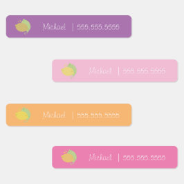 Lemon Fruit School Class Lunch Name Number Labels Etiketten