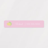 Lemon Fruit School Class Lunch Name Number Labels Etiketten (Design 2)