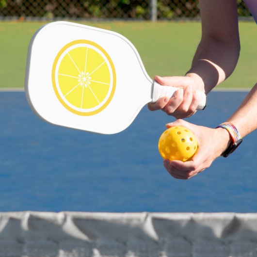 Lemon Fruit Slice Yellow Pickleball Schläger (InSitu)