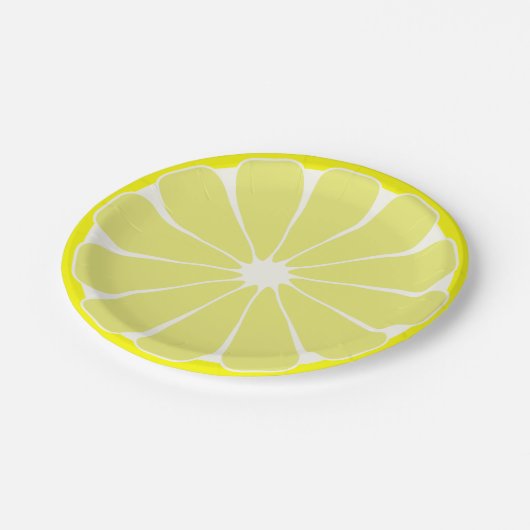 Lemon Fruit Summer Party Picnic Paper Teller (Schrägansicht)