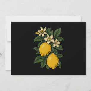 Lemon Fruit Vintag Art Lemon Farm Einladung
