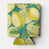 Lemon Fruit Vintag Nahtlose Illustration Dosenkühler (Vorderseite)