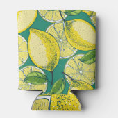 Lemon Fruit Vintag Nahtlose Illustration Dosenkühler (Rückseite)