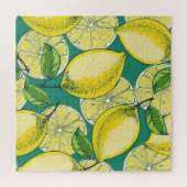 Lemon Fruit Vintag Nahtlose Illustration Puzzle (Horizontal)