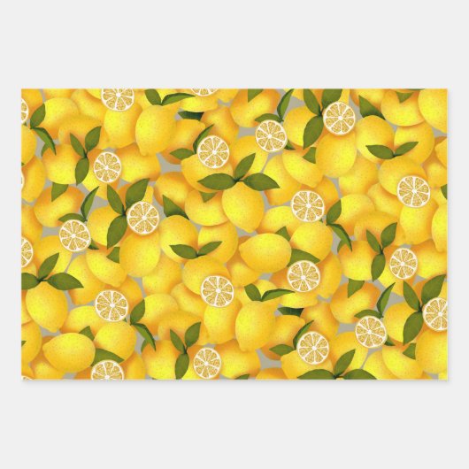 Lemon Full Geschenkpapier Set (Vorderseite 3)
