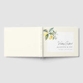 Lemon Garden Butter Yellow Wedding Gästebuch (Voll)