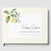 Lemon Garden Butter Yellow Wedding Gästebuch (Vorderseite)