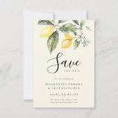Lemon Garden Butter Yellow Wedding Save The Date (Vorderseite)