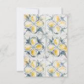 Lemon Garden Butter Yellow Wedding Save The Date (Rückseite)