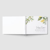 Lemon Garden Elegante Watercolor Hochzeitliches Gä Gästebuch (Voll)