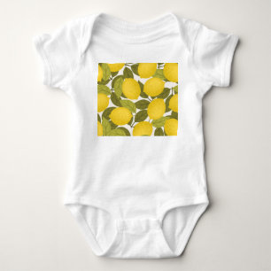 Lemon Garden: Vintag endlose Tapete Baby Strampler
