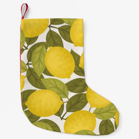 Lemon Garden: Vintag endlose Tapete Kleiner Weihnachtsstrumpf (Vorderseite)