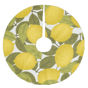 Lemon Garden: Vintag endlose Tapete Polyester Weihnachtsbaumdecke