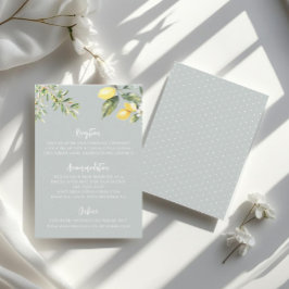 Lemon Garden Wedding Details Eintrittskarte Begleitkarte