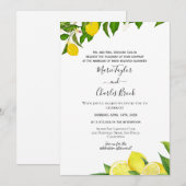Lemon Garden Wedding Einladung (Vorne/Hinten)