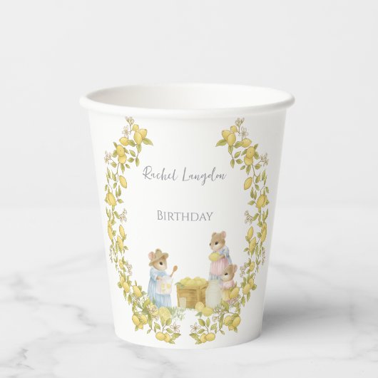 Lemon Garden with Mice  Pappbecher (Vorderseite)