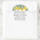 Lemon Gastgeschenk Hochzeit personalisiert danke Runder Aufkleber (Tasche)