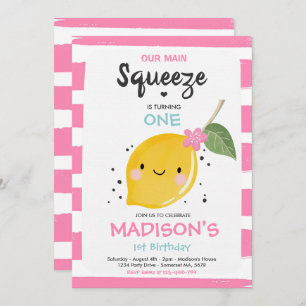 Lemon Geburtstag Einladung unser Haupt-Squeeze-Par