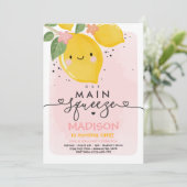 Lemon Geburtstag Einladung unser Haupt-Squeeze-Par (Stehend Vorderseite)