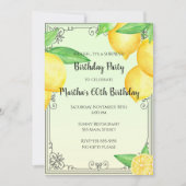Lemon Geburtstag Einladung Zitrusfrüchte jedes Alt (Vorderseite)