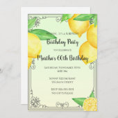 Lemon Geburtstag Einladung Zitrusfrüchte jedes Alt (Vorne/Hinten)