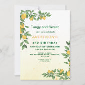 Lemon Geburtstagseinladung - Party Einladung (Vorderseite)