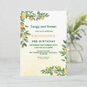 Lemon Geburtstagseinladung - Party Einladung (Stehend Vorderseite)