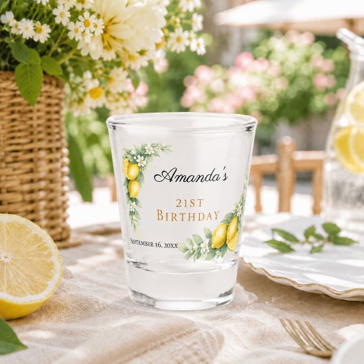 Lemon-Geburtstagsfeier Schnapsglas