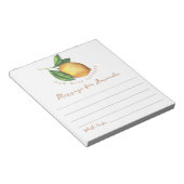Lemon Geburtstagszeitkapsel Notizblock (angewinkelt)
